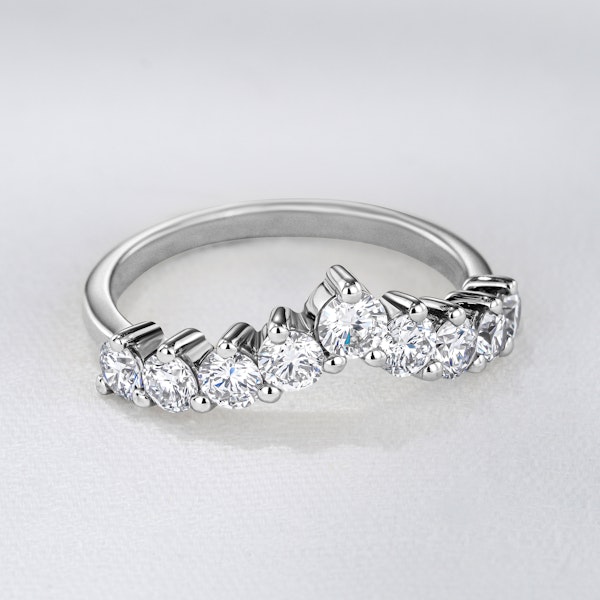 1.00ct Lab Diamond Wishbone Ring H/Si Quality in 9K White Gold - Image 7