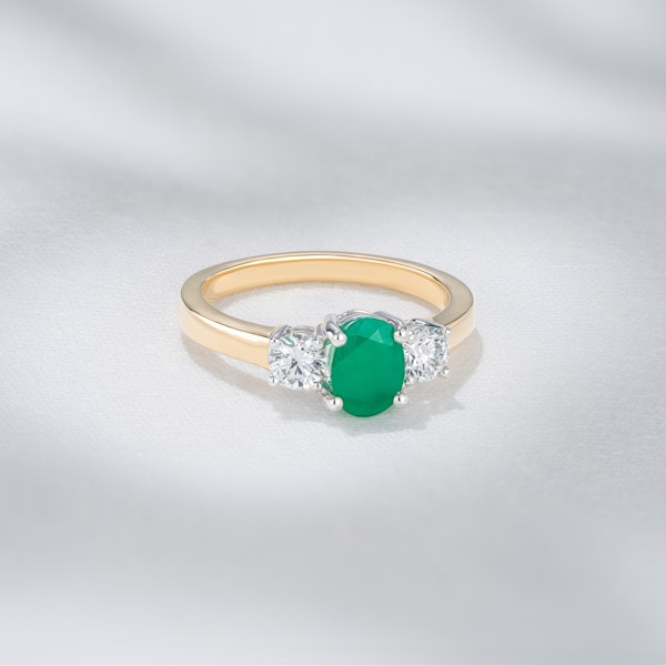 Emerald 0.70ct And Lab Diamonds G/Vs 0.50ct Platinum Ring - Image 5
