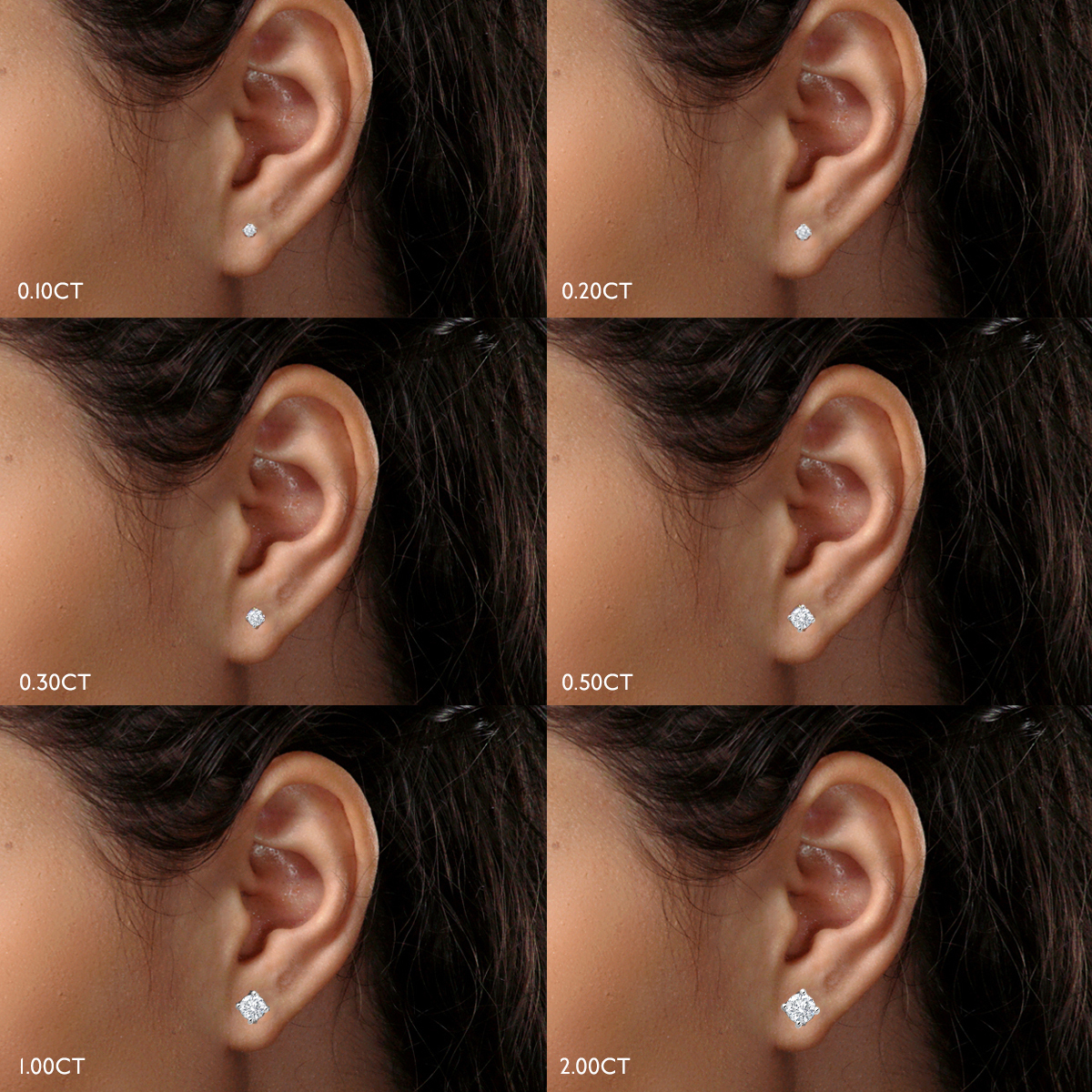 Diamond studs on ear online
