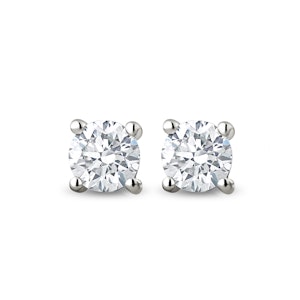 Lab Diamond Stud Earrings 0.50CT F/VS1 Quality 18K White Gold - 4.1mm