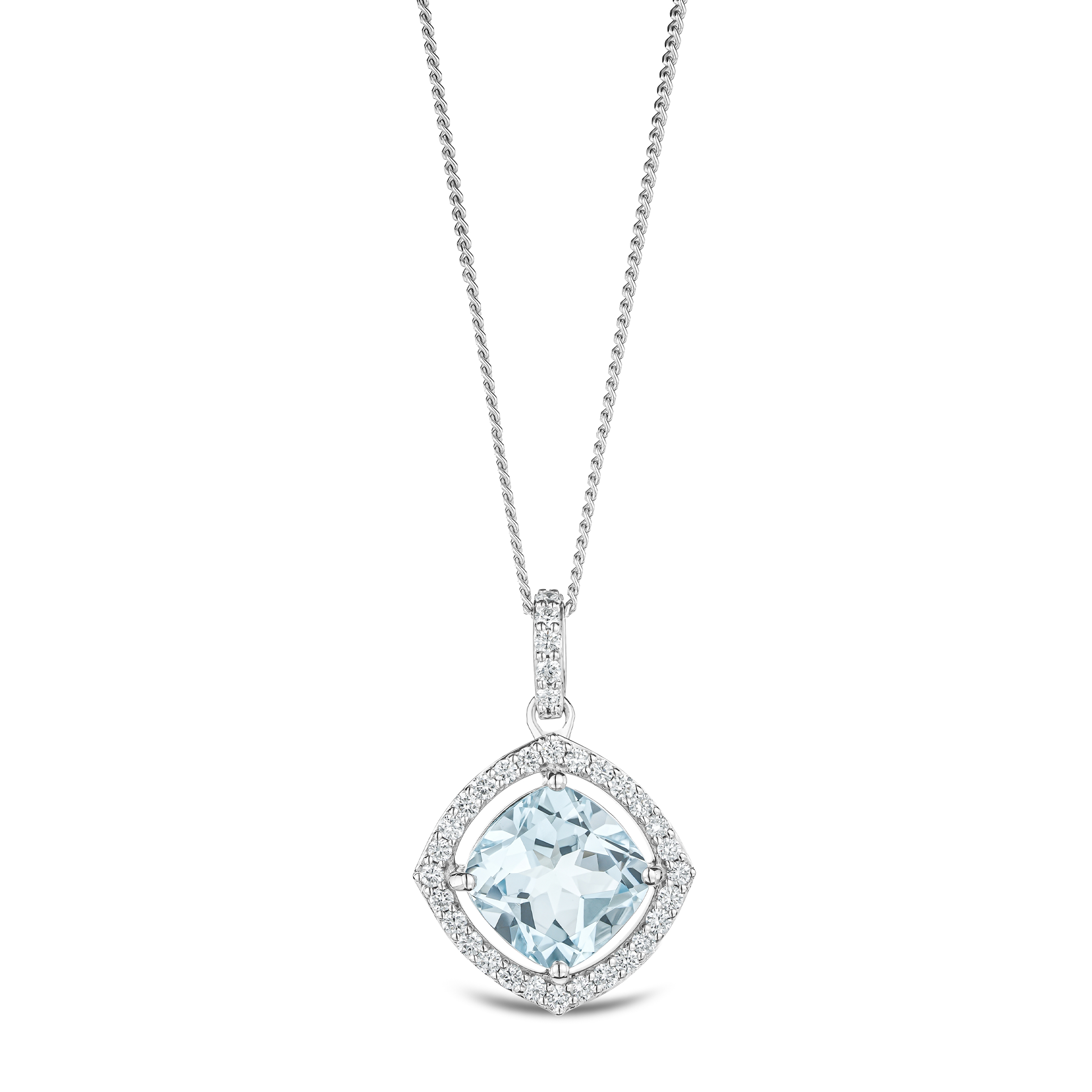 Unique 925 Sterling Silver 2024 Blue Topaz Necklace