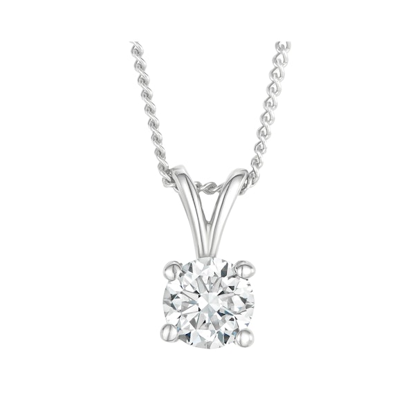 Chloe 0.33ct Lab Diamond Solitaire Necklace Pendant in 9K White Gold H/Si - Image 1