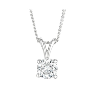 Chloe 0.33ct Lab Diamond Solitaire Necklace Pendant in 9K White Gold H/Si