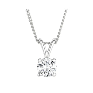 Chloe 0.25ct Lab Diamond Solitaire Necklace Pendant in 9K White Gold H/Si