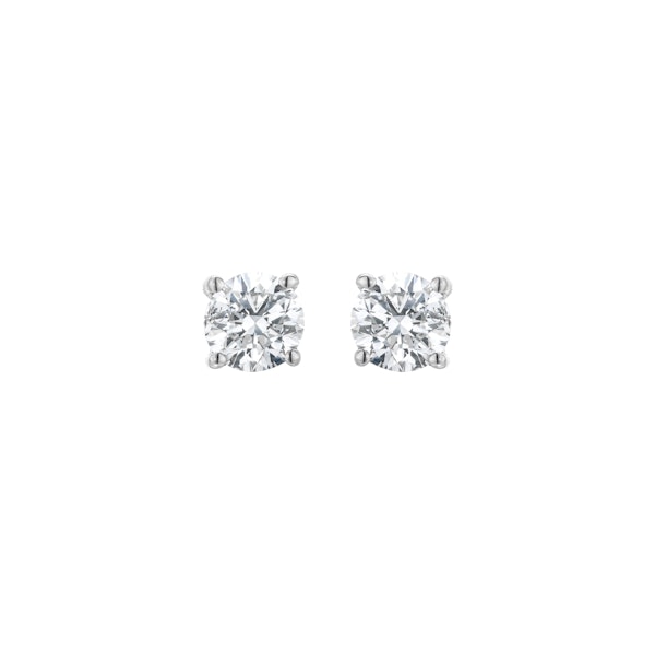 Lab Diamond Stud Earrings 0.30ct H/Si Quality in 9K White Gold - 3mm - Image 7
