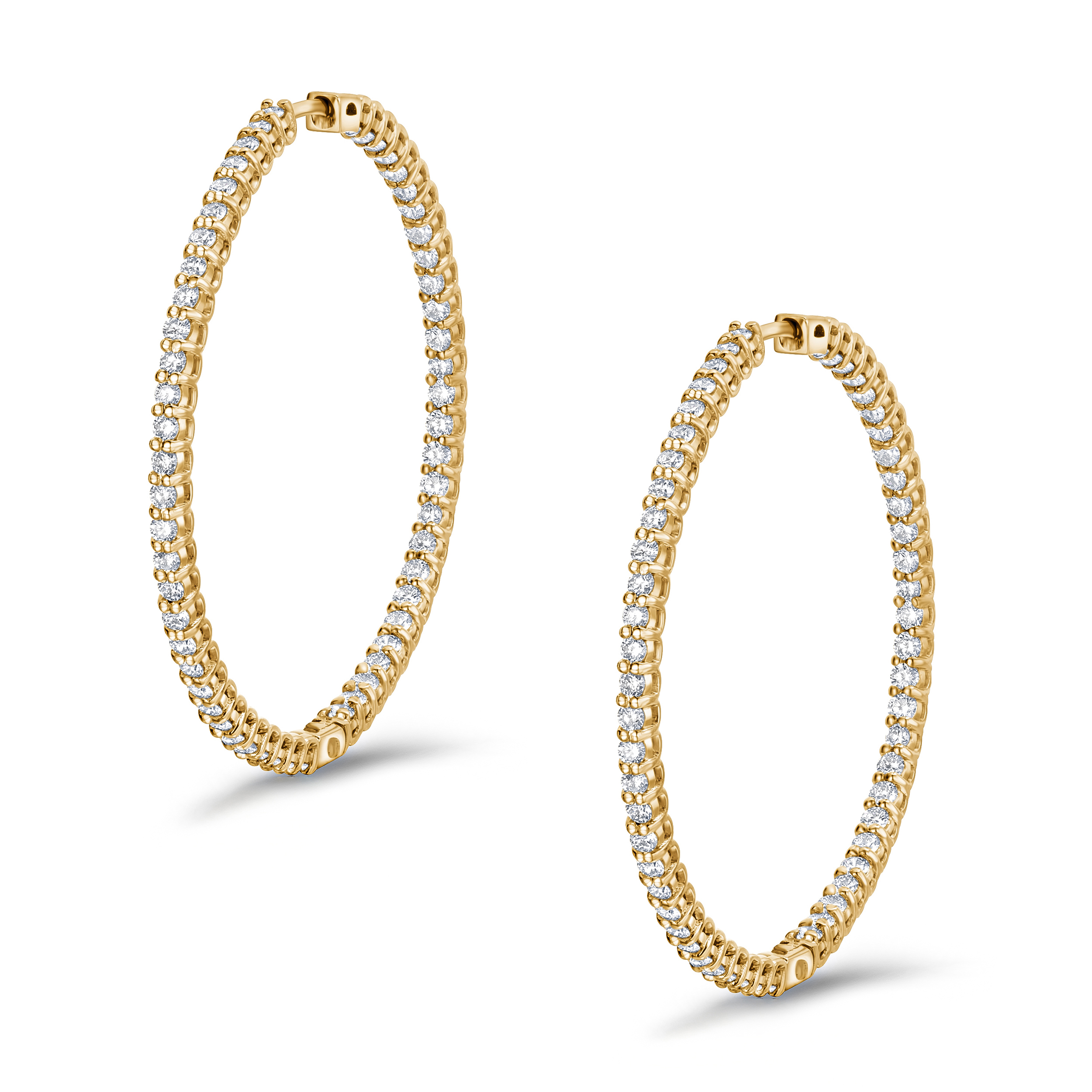 9ct White Gold Delicate Diamond Small Hinged Hoop Earrings  Womens from  Avanti of Ashbourne Ltd UK
