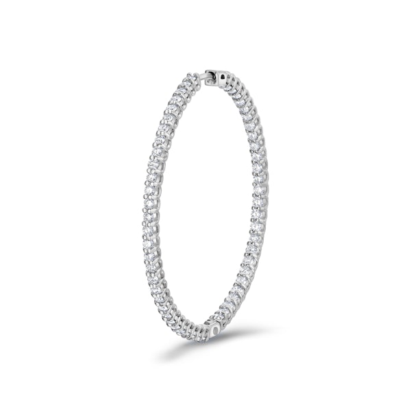 2.00ct Lab Diamond Hoop Earrings in 9K White Gold G/VS - Image 5