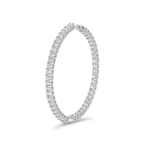 4.00ct Lab Diamond Hoop Earrings in 9K White Gold G/VS - Image 5
