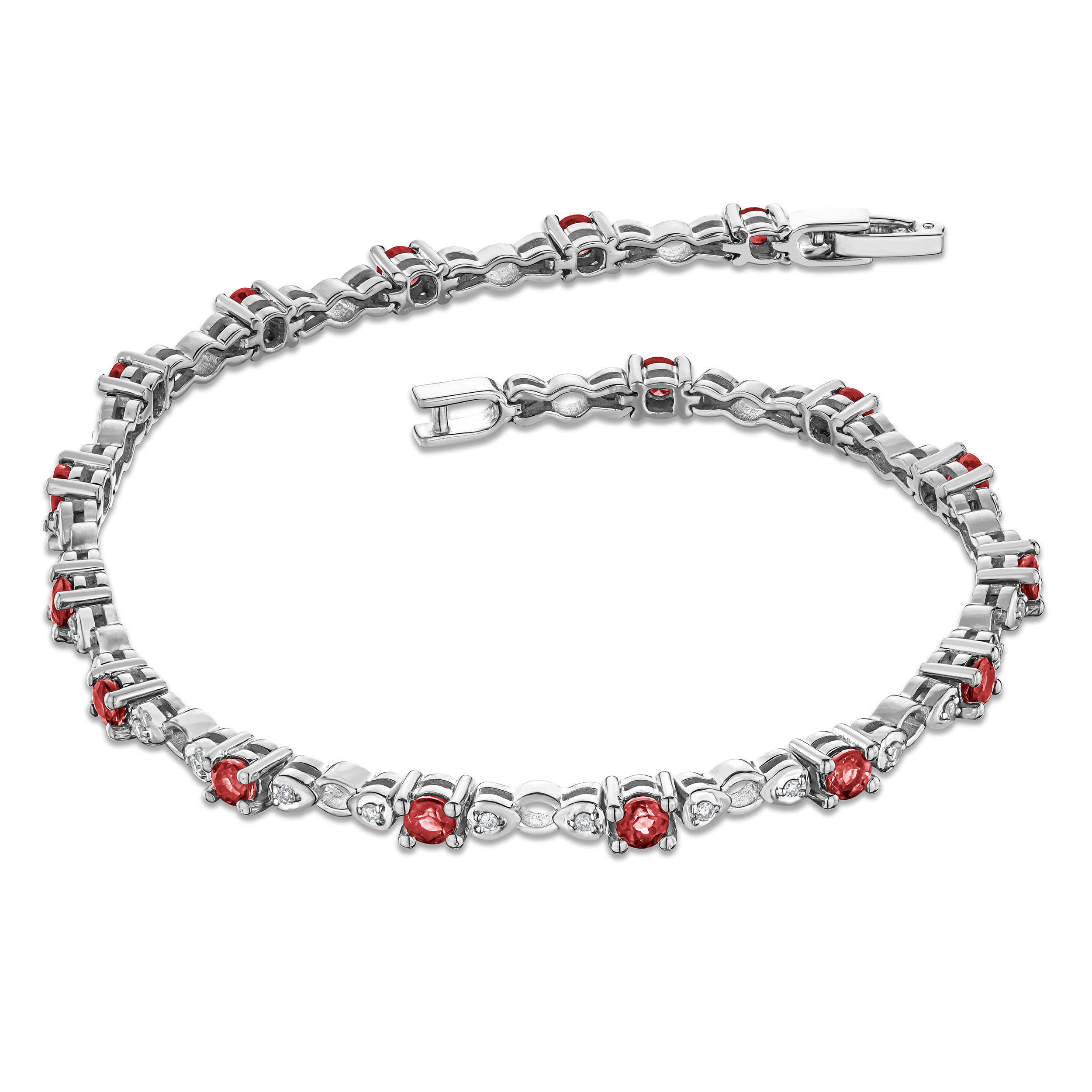 Ruby tennis bracelet silver store