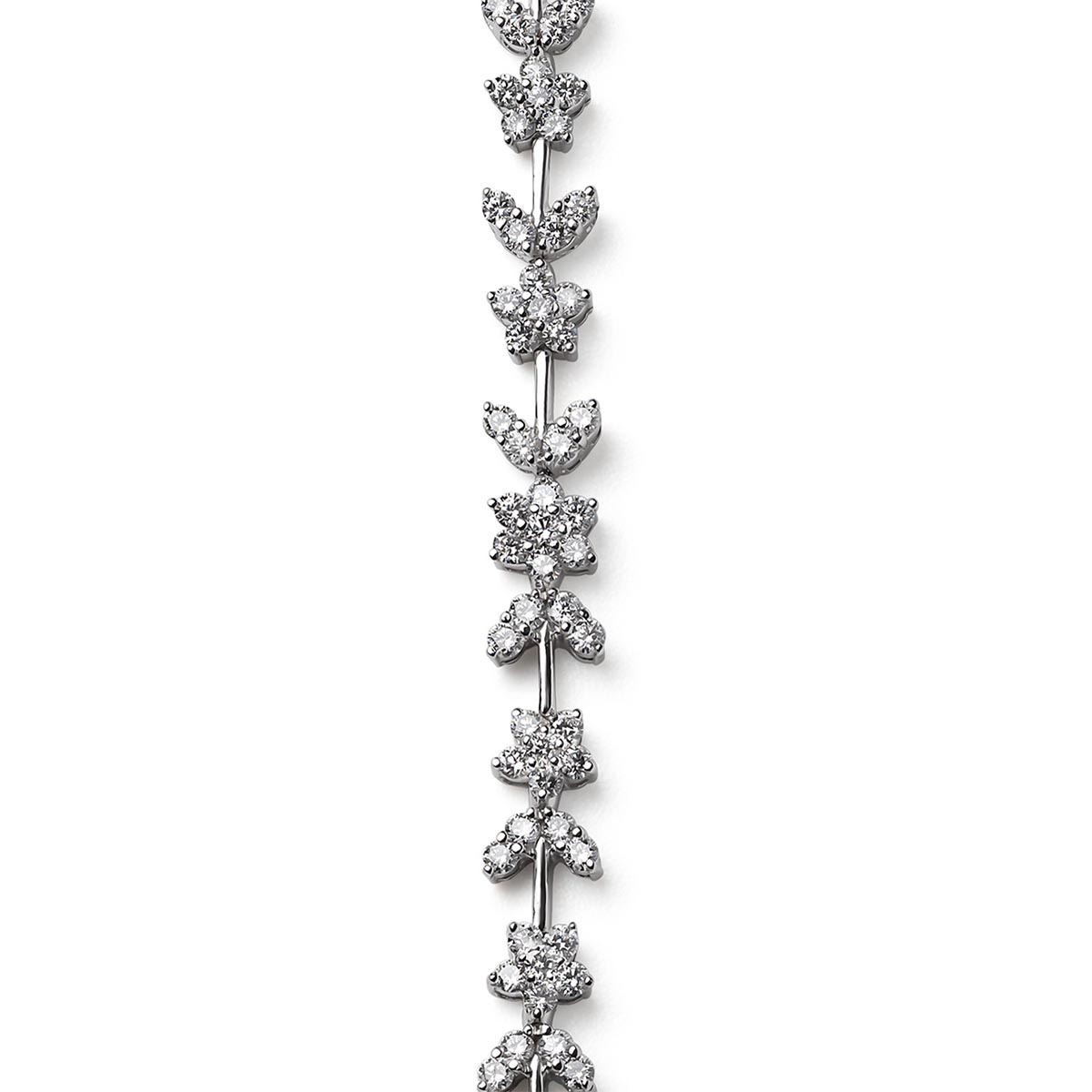 2.20ct Lab Diamond Flower Evening Bracelet in 9K White Gold F VS