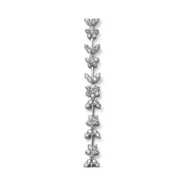 2.20ct Lab Diamond Flower Evening Bracelet in 9K White Gold F/VS - Image 5