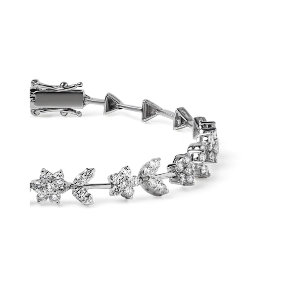 2.20ct Lab Diamond Flower Evening Bracelet in 9K White Gold F/VS - Image 6