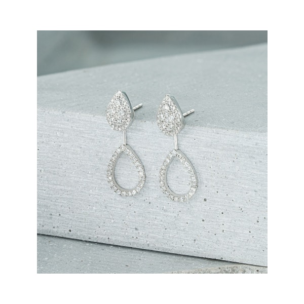 Athena Lab Diamond Drop Earrings Multi Wear 0.90ct 9K White Gold - Image 5