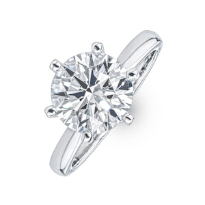 Low Set Chloe 3.00ct Lab Diamond Round Cut Engagement Ring in Platinum G/VS1