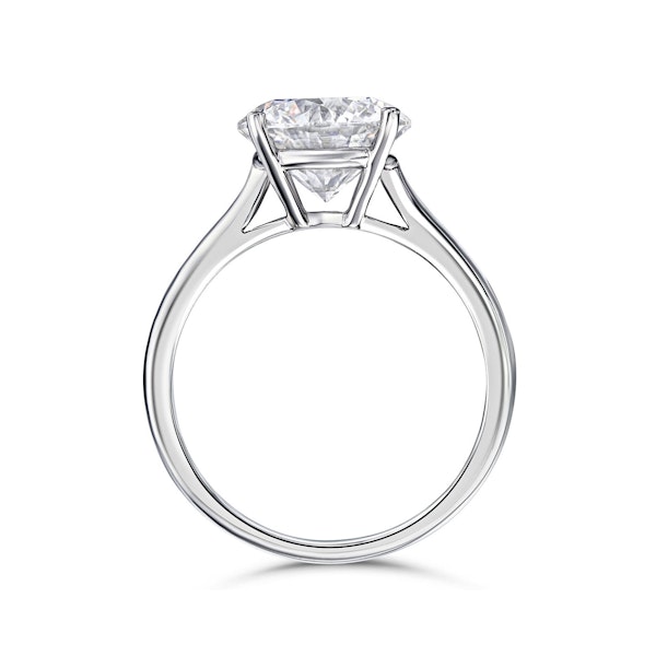 Petra 3.00ct Lab Diamond Round Cut Engagement Ring in 18K White Gold G/VS1 - Image 3