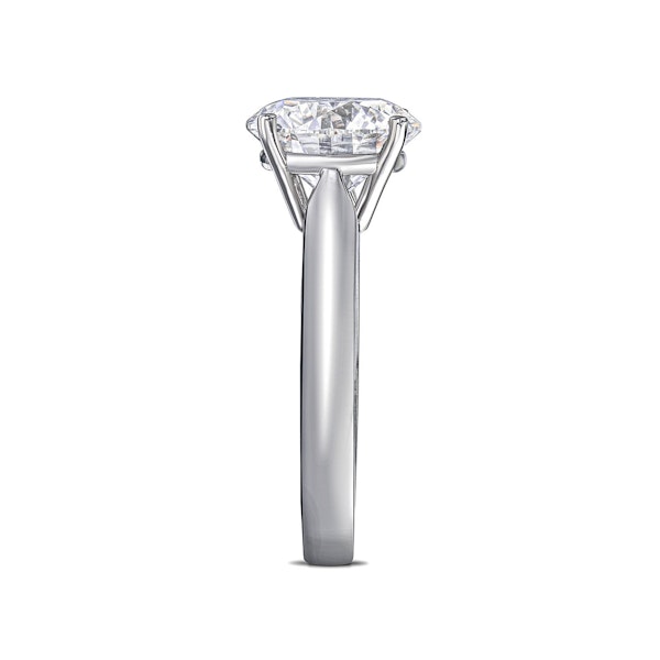 Petra 3.00ct Lab Diamond Round Cut Engagement Ring in Platinum G/VS1 - Image 5