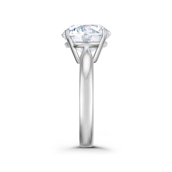 Elysia 5.00ct Lab Diamond Round Cut Engagement Ring in Platinum G/VS1 - Image 5