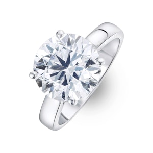 Elysia 5.00ct Lab Diamond Round Cut Engagement Ring in 18K White Gold G/VS1