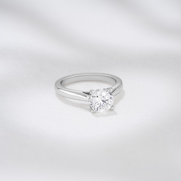 1 Carat Diamond Engagement Ring Grace Lab F/VS1 IGI Certified Platinum - Image 2