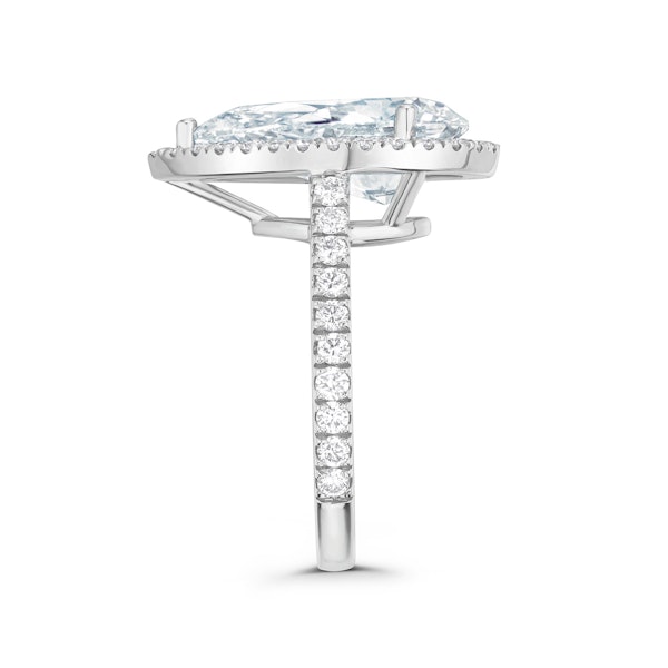 Diana 5.90ct Lab Diamond Pear Cut Engagement Ring in Platinum G/VS1 - Image 5