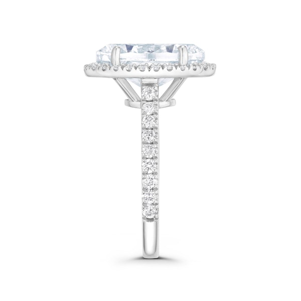 Georgina 5.70ct Lab Diamond Oval Cut Engagement Ring in 18K White Gold G/VS1 - Image 4