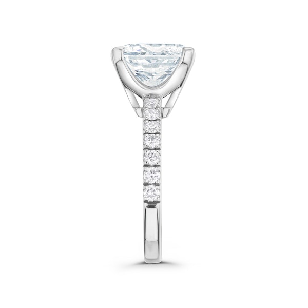 Katerina 5.55ct Lab Diamond Princess Cut Engagement Ring in Platinum G/VS1 - Image 5