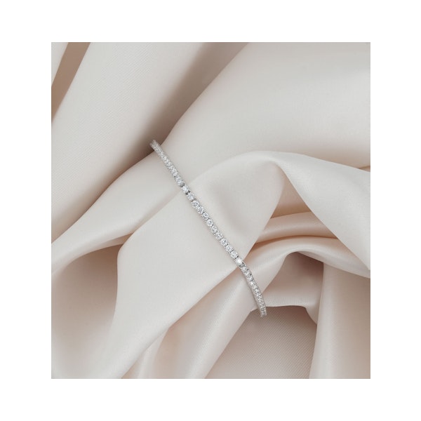 3ct Diamond Tennis Bracelet Claw Set in 9K White Gold - Image 5