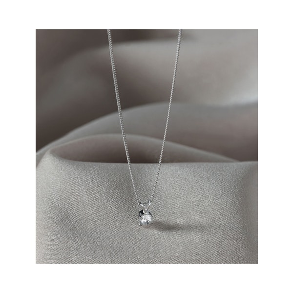 Chloe 0.33ct Lab Diamond Solitaire Necklace Pendant in 9K White Gold H/Si - Image 5