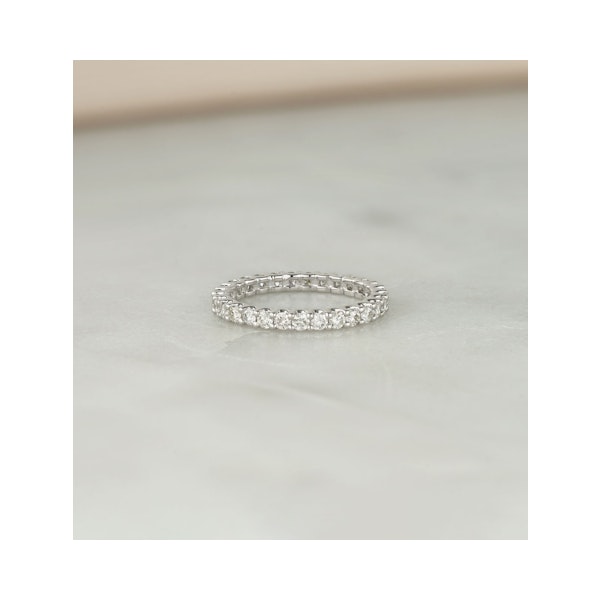 Chloe Lab Diamond Eternity Ring Platinum Claw Set 1.00ct G/Vs - Image 6