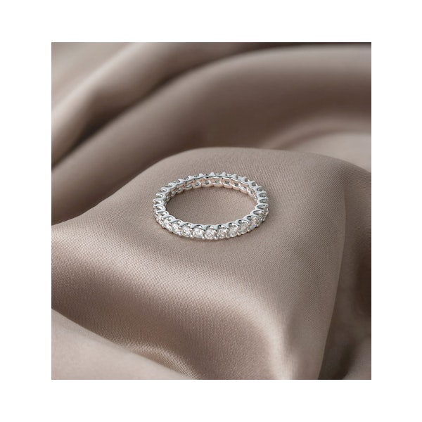 Chloe Lab Diamond Eternity Ring 18K White Gold Claw Set 1.00ct G/Vs - Image 5