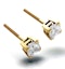 18K Gold Princess Diamond Earrings - 1CT - H/SI - 4.8mm - image 1