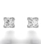 18K White Gold Princess Diamond Earrings - 0.30CT - H/SI - 3mm - image 3