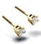 18K Gold Princess Diamond Earrings - 0.30CT - H/SI - 3mm - image 1