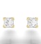 18K Gold Princess Diamond Earrings - 0.30CT - G/VS - 3mm - image 3