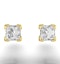 18K Gold Princess Diamond Earrings - 0.66CT - G/VS - 3.8mm - image 3