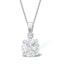 Galileo 1.00ct Look Diamond 0.41ct 18K White Gold Solitaire Necklace - image 1