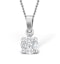Galileo 0.50ct Look Diamond 0.18ct 18K White Gold Solitaire Necklace - image 1