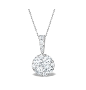 Lab Diamond Moyen Galileo 1CT Pendant Necklace in 9K White Gold