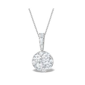 Diamond Moyen Galileo 1CT Pendant Necklace in 18K White Gold
