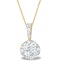 Diamond Moyen Galileo 1CT Pendant Necklace in 18K Gold - R4647 - image 1