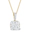 Diamond Carre Galileo 1.10CT Necklace in 18K Gold - R4648 - image 1