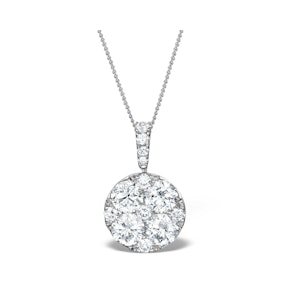 Diamond Grande Galileo 2.15CT Pendant Necklace in 18K White Gold