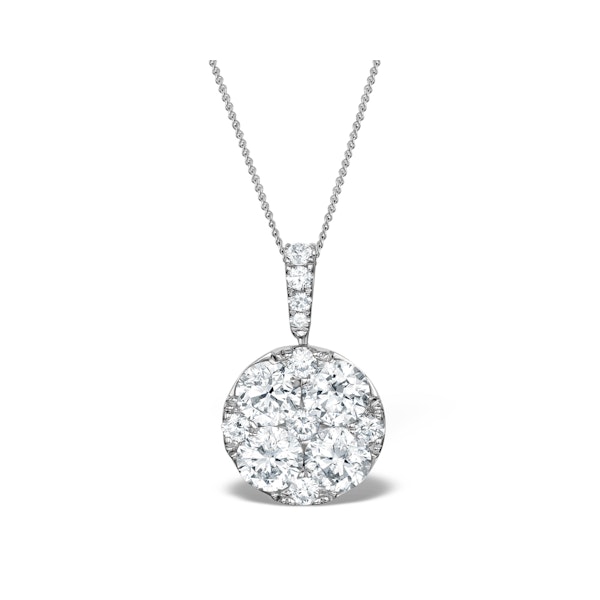 Diamond Grande Galileo 2.15CT Pendant Necklace in 18K White Gold - Image 1