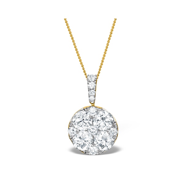 Diamond Grande Galileo 2.15CT Pendant Necklace in 18K Gold - R4649 - Image 1