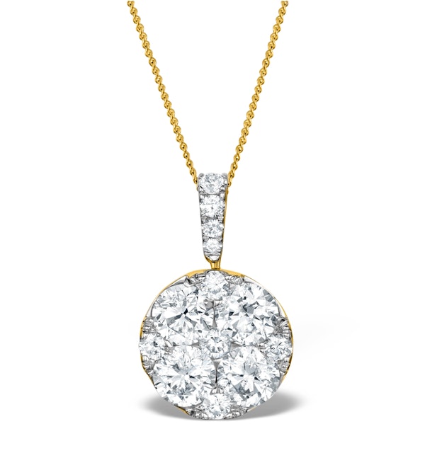 Diamond Grande Galileo 2.15CT Pendant Necklace in 18K Gold - R4649 - image 1