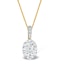 Diamond Oval Galileo 0.52CT Pendant Necklace in 18K Gold - R4640 - image 1