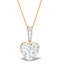 Diamond Galileo Heart 1.10CT Pendant Necklace in 18K Gold - R4653 - image 1