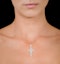 Diamond Pyrus Cross 1.40CT Pendant Necklace in 18K White Gold - image 2