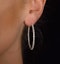 Diamond Hoop Earrings 1.50ct H/Si in 18K White Gold - P3488Y - image 4