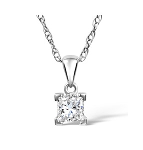 Olivia 18K White Gold Diamond Pendant Necklace 0.50CT G/VS